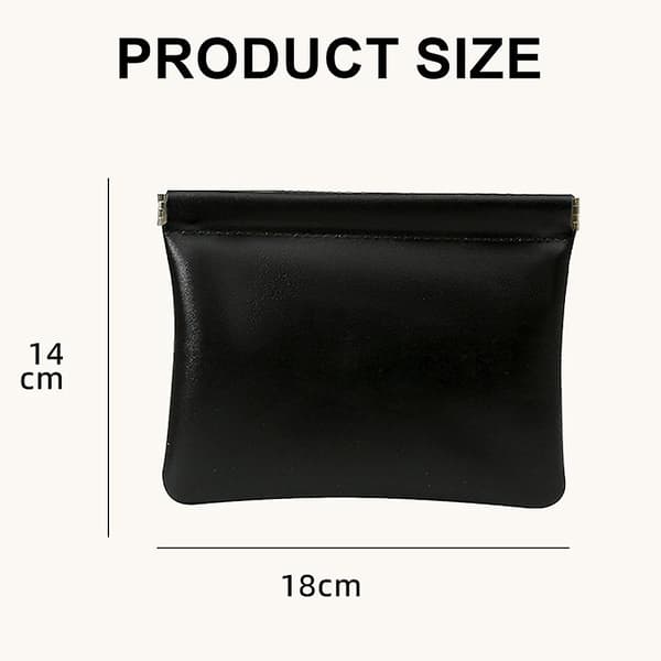 1 stk. Stor Mini Opbevaringspose Multifunktionel Makeup Taske Zero Tegnebog: 11,5 * 12 * 1 cm Midnight black