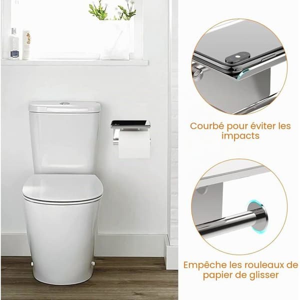 pc Vægmonteret toiletpapirholder, perforeret toiletpapirdispenser, toiletpapirboks til badeværelset