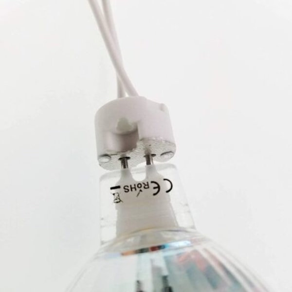 20 st G5.3 Keramisk kvartslamphållare Sockel Ljuskopp Silikonkabel för halogenlampor, LED-lampor, Vit, 15 cm