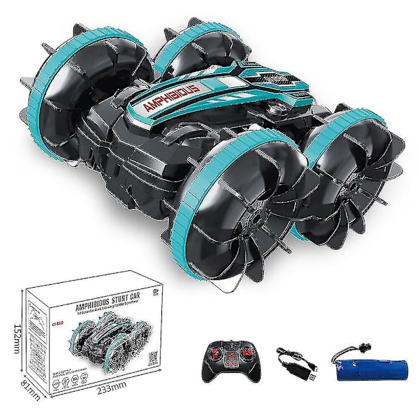 Kauko-ohjattava auto 2.4g Amfibio Stunt Rc Auto Kaksisuuntainen Tumbling Ajo Lasten Sähkölelut Pojalle Red