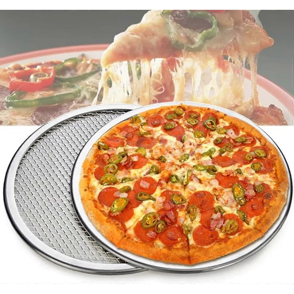 Grill Pizza i sømløs aluminium (10 tommer), bageplade, køkkenredskaber, bagetilbehør, gør-det-selv værktøj