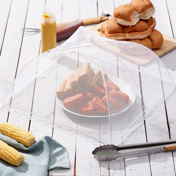 5 Mesh Pop-Up Matkåp för Kök, Picknick, Camping - Insekts- och Flugsäker Fint Mesh-Skärmöverdrag Hopvikbara Tält, Nätmatöverdrag Pop Up Tallriksöverdrag