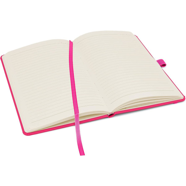 A6-anteckningsbok med fodrade sidor, pennögla, band, datummärken och pappersficka, medium inbunden journal, anteckning, hållbart framställt papper