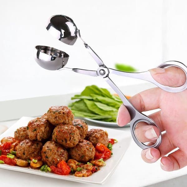 Frikadelleform i rustfrit stål (2 stk.) - Køkkenredskaber - Stegte frikadeller - Værktøj til...