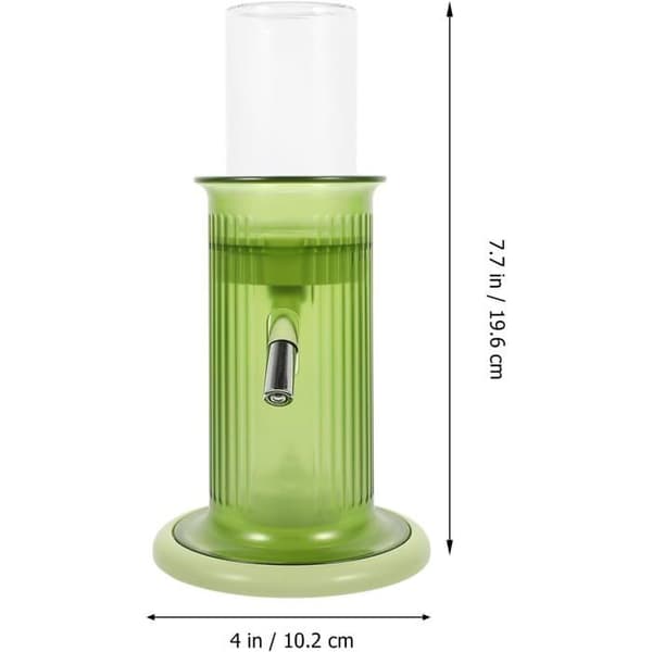 Automatisk vattendispenser i polypropen och glas, praktisk och läckagesäker design för stående hamstrar