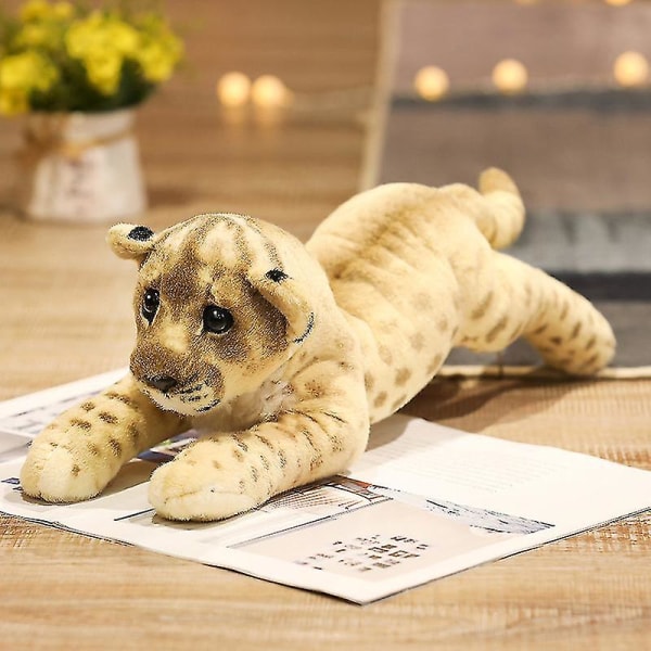 Simuleringsdjur Plyschleksak Mjuk Fylld Docka Bedårande Barn Krama Kudde 39cm Leopard