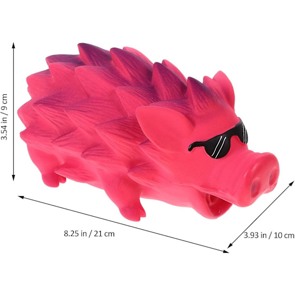 Hunde Squeaky Toy Gris Bærer Glas Latex Legetøj Sjovt Hvalp Squeaker Legetøj Gris Formet Hund Skrigende Legetøj Til Små Mellemstore Og Store Hunde