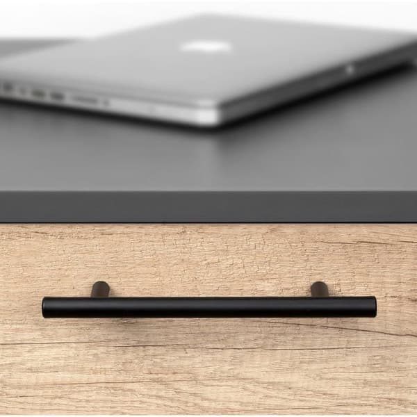 1 stk. møbelgreb, L150mm, 96mm hulafstand, 32mm højde, stål, sortmalet