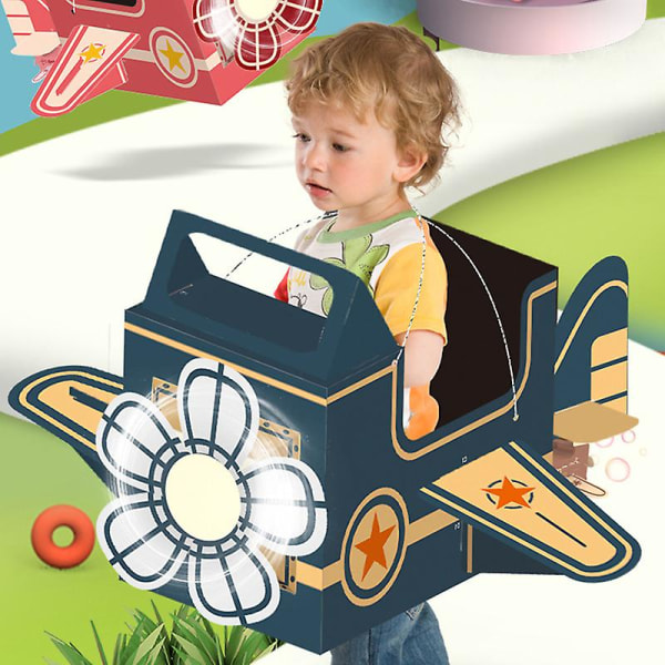Tegnefilm flyhåndværkspapir Bærbart gør-det-selv-legetøj Pædagogisk legetøj til børn Kartonhåndværkslegetøj Pink