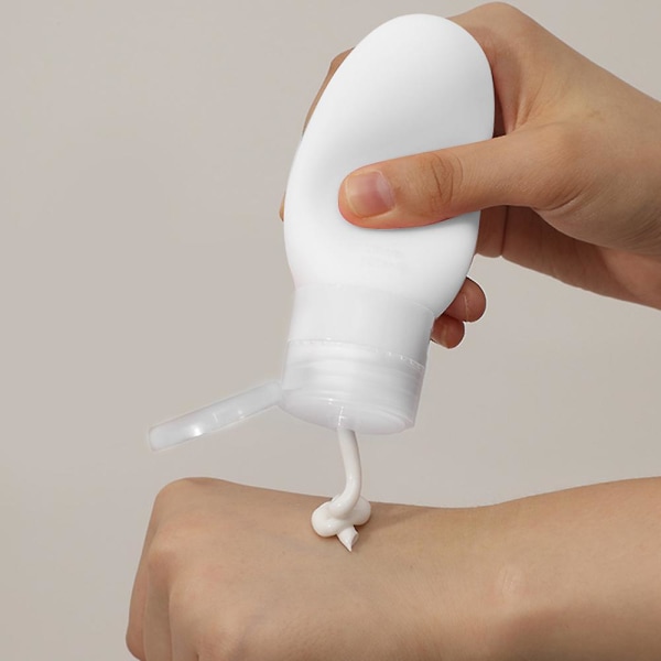 4 stk silikagel sub-flasker, bærbare kosmetiske sub-flasker 60ml White