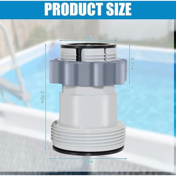 38 mm och 32 mm poolslangsadapter, poolslangskoppling för Intex 10722, Bestway, Coleman (2-pack)