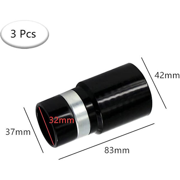 3 kpl pölynimurin letkun liitinliitos, pölynimurin letkun sovitin, pölytarvikkeet, korjausosat halkaisijalle 32 mm sisäpuoli 37 mm ulkopuoli