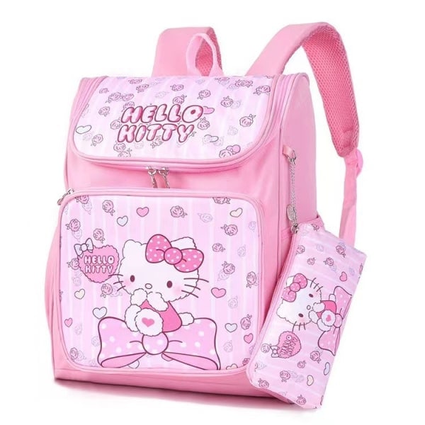 Ny Sanrio-serie tecknad student ryggsäck Kitty Kuromi anime student Stationery stor skolväska med väska 30*4*38cm - Perfekt 4