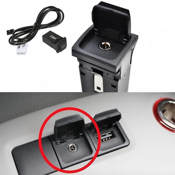 Bil Aux Switch Interface Adapter I Stik Med Kabel Sæt Til Vw1 Rcd510 Rcd310 Rns315 Jetta 5 Mk5 Golf 6 Mk6 Hy