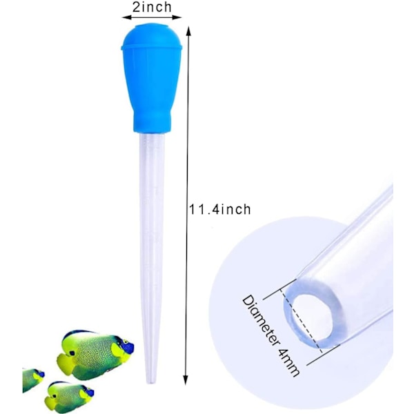 Manuel fisketank vandskifter akvariedråber, 2 stk. 30 ml akvarie rengøringspipette dråber, fisketank rengøring affaldsfjerner, akvarie rengøring sugerør