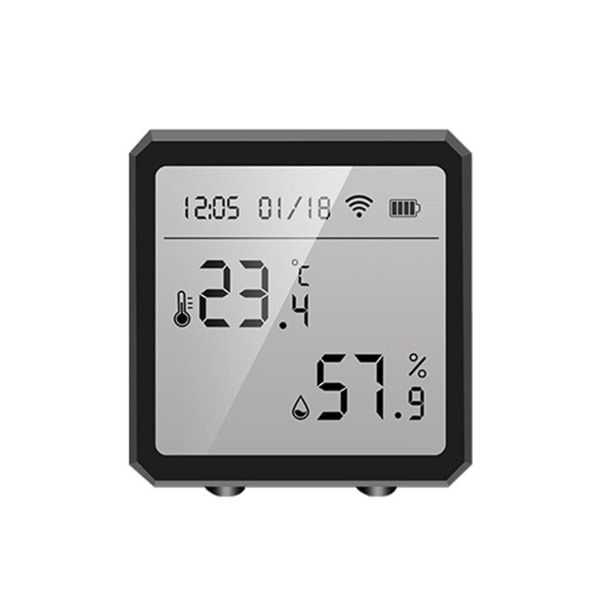 Smart Wifi Termometer Hygrometer Stemmestyring Trådløs Romtemperatur Fuktighetssensor Batteri