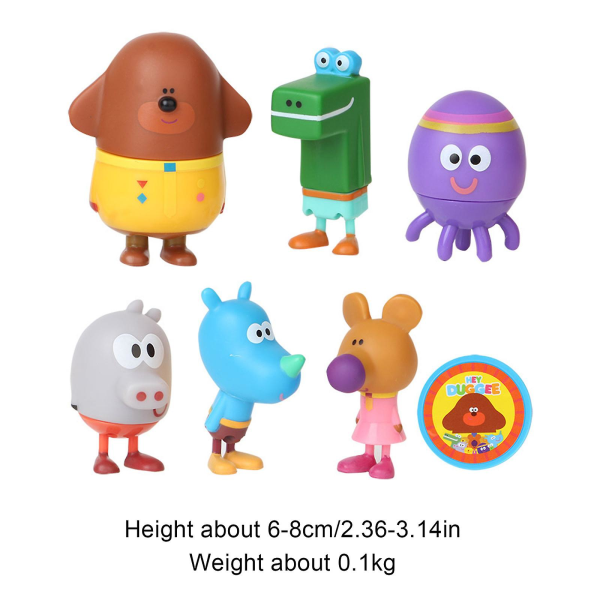 7 kpl Hey Duggee syntymäpäivälahja Annimals puutarhanhoito toimintahahmot lelusetti kakkukoristeisiin