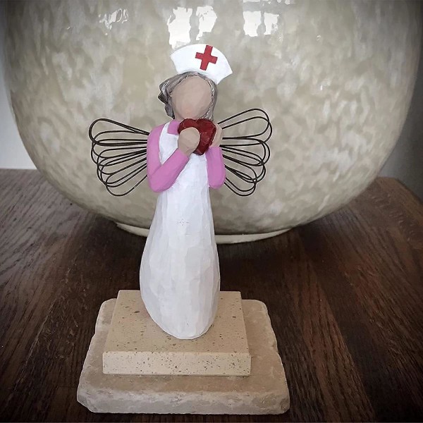 Nurse Angel Statue Healing Angel Statue Sygeplejerske Angel Håndmalet harpiksfigur gave til sygeplejersker