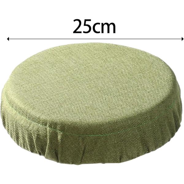 Hopfällbar pallkudde Sittdyna för stol Teleskopisk pallkudde Inomhus Utomhus Stadion Pallöverdrag Rund för ryggsäckssovrum Green Imitate linen