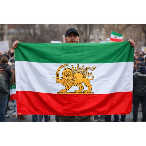 Iransk Løve- og Solflagg – 150 × 90 cm Iran-flagg