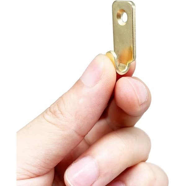 Sett med 10 solide mini J-formede veggkroker laget av 304 rustfritt stål (gull)