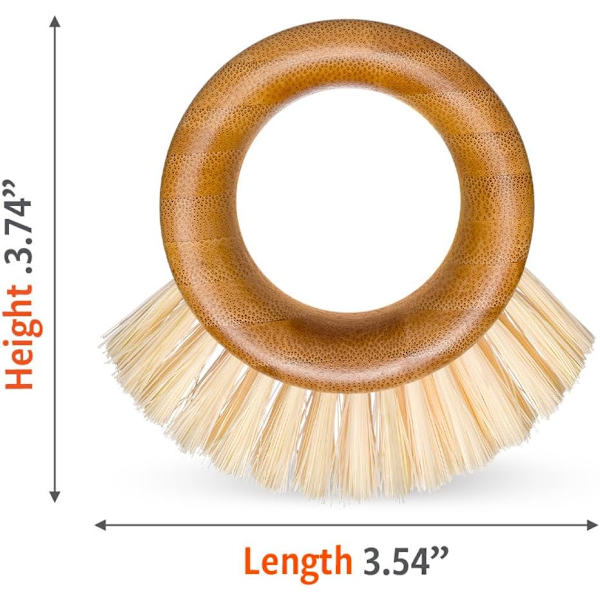 Grönsaksborste, Bambu, Beige, Liten