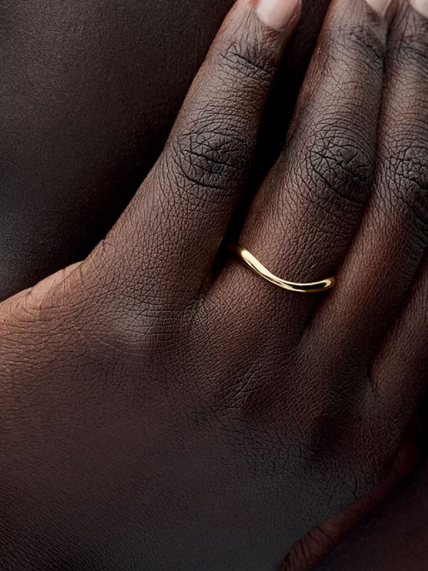 Pandora - Organisk Formet Ring - 14k gullbelegg Circumference: 54mm