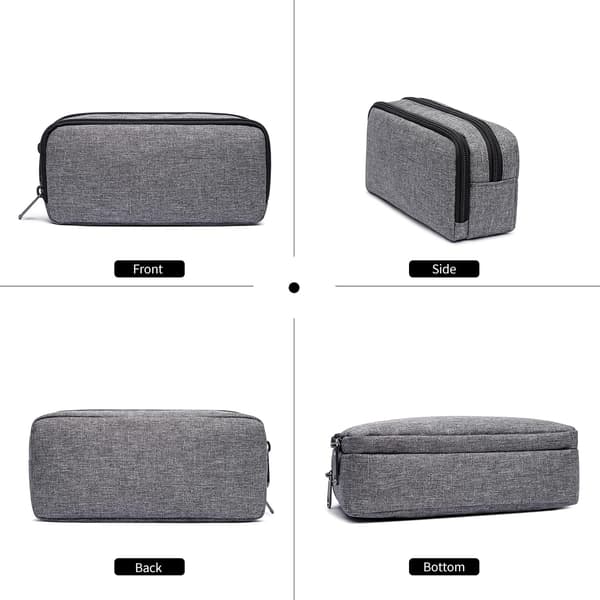 Pennal for stor kapasitet pennprodusent pennpose kontorarrangør enkel multifunksjonell pennpose Grey