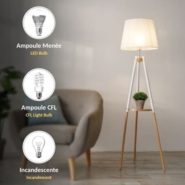 Trådlös E27-strömbrytare med 50 m räckvidd, kompatibel med vita LED-lampor