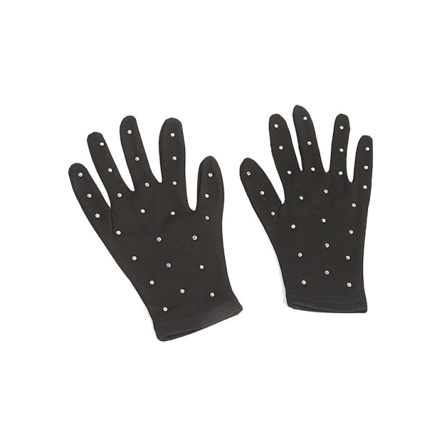 Taitoluistelu Rannekäsineet Liukumista estävät Rukkaset Crystal Gloves Fast Black M