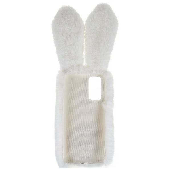 Xiaomi Redmi Note 11:lle 4g ​​(qualcomm) Fuzzy Fluffy Bunny Ear Case Pehmeä Pehmo Joustava TPU tekojalokivi Decor Cover White