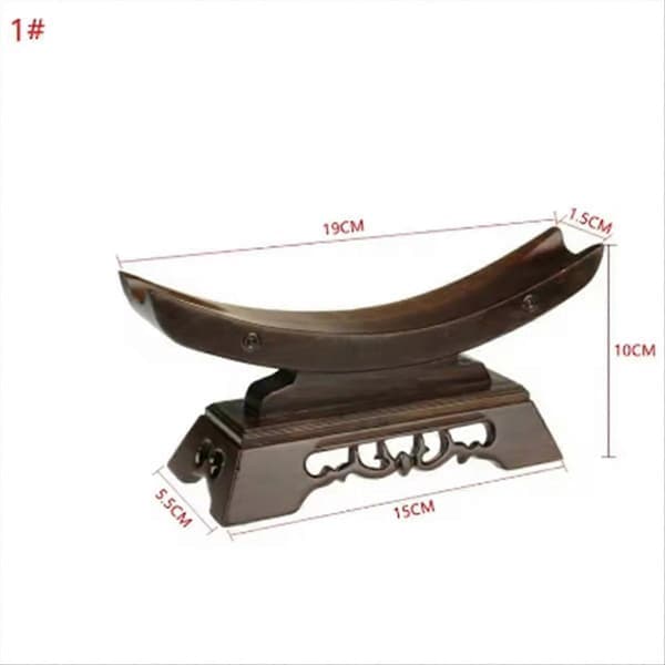 Massivt trä display Samurai hållare stativ heminredning hantverk 19x5.5x10CM