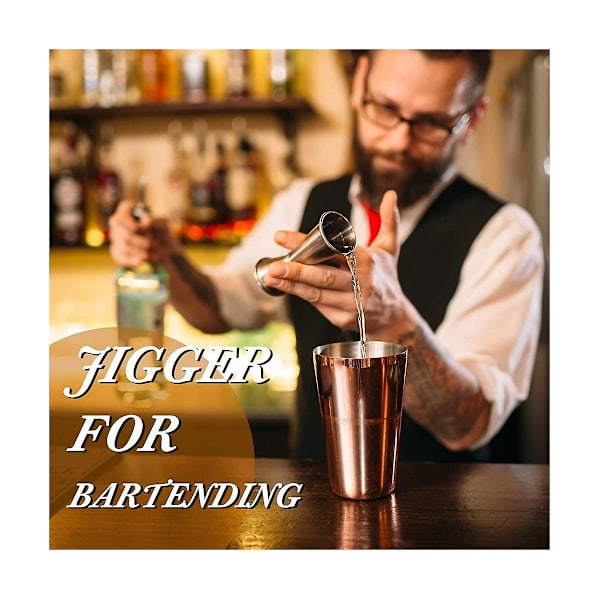 9 dele jigger til bartending cocktail jigger 2 oz 1 oz, 304 rustfrit stål shot glas måling