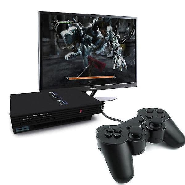 Musta PS2-ohjain Sony Playstation 2:lle