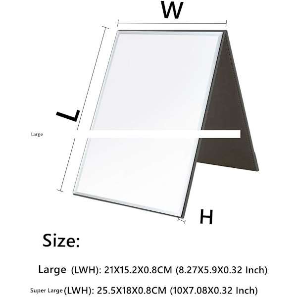 Spegelspegel Stor Bärbar Super HD Spegel Makeup Spegel Multi Stativ Vinkel Handfri/Handhållen/Bordsspegel Fällbar Spegel