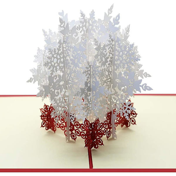 3D Joulukortteja Pop Up Joulukortteja Kauniita 3D Lumihiutale Kortteja Stereoskooppinen Tervehdys Kortti Joulukortteja Vaimolle, Tytöille, Hu