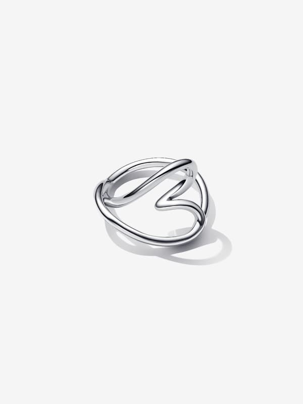 Pandora – Organisk Formet Hjertering – Sterling sølv Circumference: 54mm