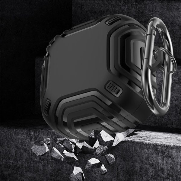 IC (Svart) fodral för Samsung Galaxy _Buds 2 Pro, Buds 2, Buds Live Robust Anti-Scratch Fodral Cover för Galax