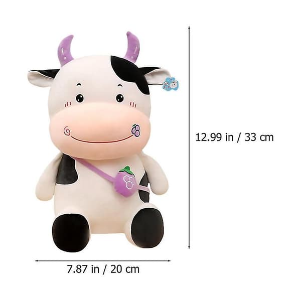 1 stk Søt Plussj Kule Ko Dukke Oks År Dukke Pynt Stuffet Leke Ko Pute