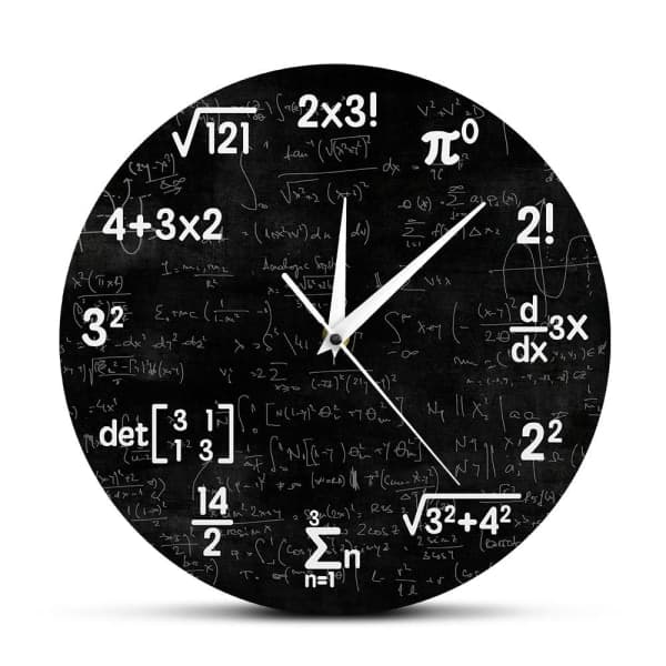 Matematik Väggklocka Matematik Klocka Examenspresenter Presenter För