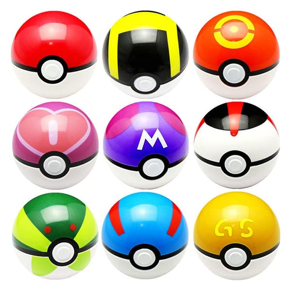 9 st 7 cm Lätt Cosplay Prop Hållbar För Barn Pokeball