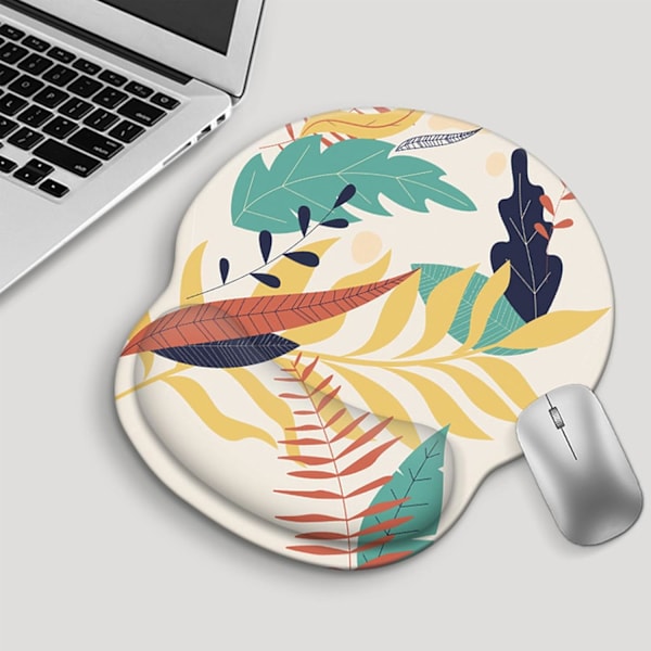 Musmatta, Musmattor med handledsstöd, halkfri gummibas, mjölksilke tyg med bekväm, ergonomisk, nya mönster vackra och fashionabla Late Autumn