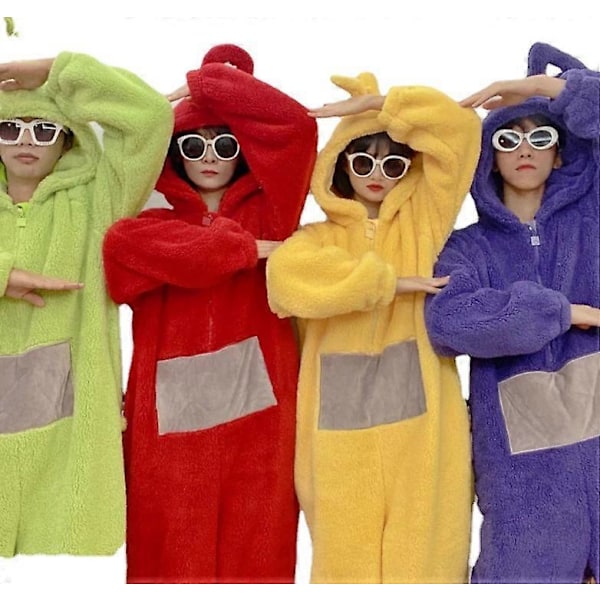 Teletubbies Cosplay Costumes For Adult Unisex, Disi Onesies Lala Cosplay Pajamas Pyjamas Animal Sleepwear Jumpsuit Costume