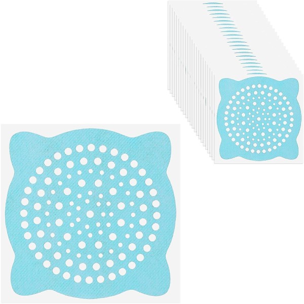 Engangs gulvafløbsfilter Stickernon-woven gulvafløbsdæksel til køkken badeværelse badekar toilet kloak