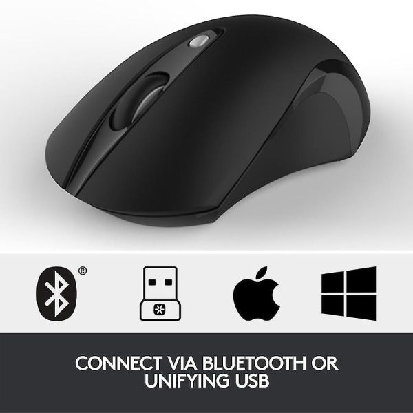 2.4g trådløs mus, for Mac og Windows datamaskiner og bærbare datamaskiner, svart Hs
