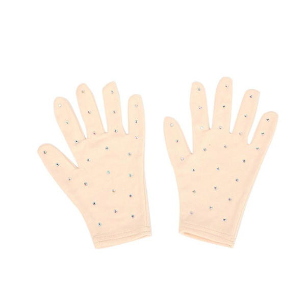 Konståkningshandskar Anti-skidding Vantar Kristallhandskar Snabb Skin Color S