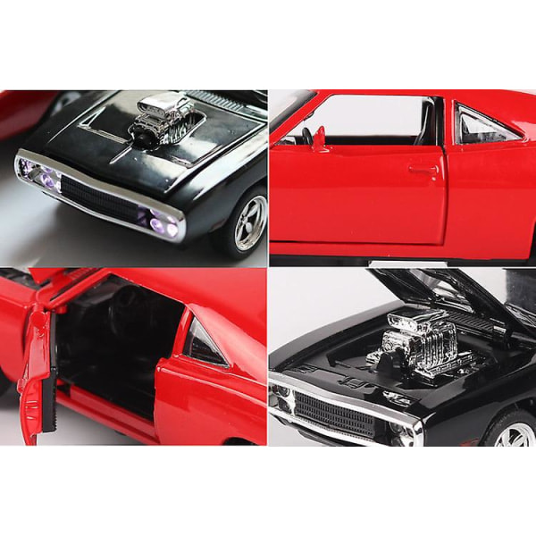 1:32 Fast & Furious Dodge Sportsvogn Model Simuleringsbil Model Legetøj i Legering White