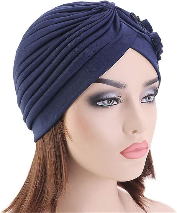 Kvinners Sequin Blomster Turban Elegant Muslimsk Beanie Hodeplagg Cap