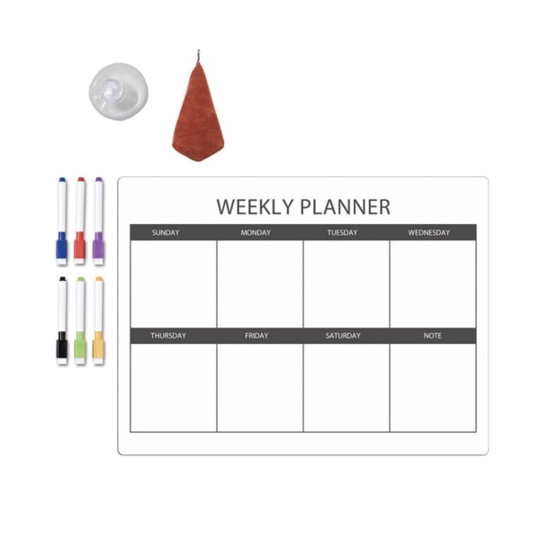 Køleskabsmagnet Kalender Ugentlig Planlægger Magnetisk Kalender Whiteboard Månedlig To-Do Liste Indkøbsliste Tavle null - CT804