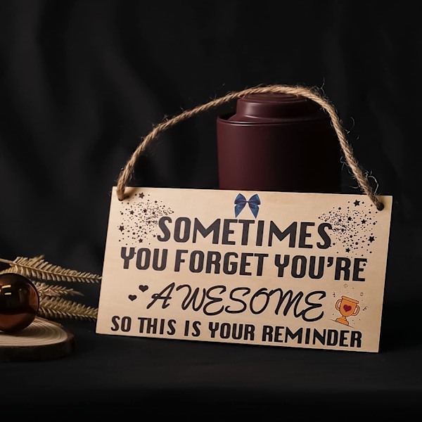 Bursdagsgaver til henne Takk gaver Bursdag for kvinner Du er fantastisk Tre hengende vennskapsplakettgave, sentimentale inspirerende gaver